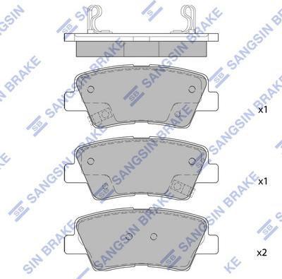 Hi-Q SP4458 - Kit de plaquettes de frein, frein à disque cwaw.fr