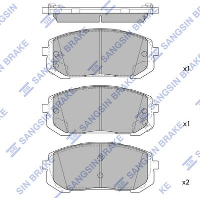 Hi-Q SP4461 - Kit de plaquettes de frein, frein à disque cwaw.fr