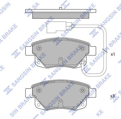 Hi-Q SP4404 - Kit de plaquettes de frein, frein à disque cwaw.fr