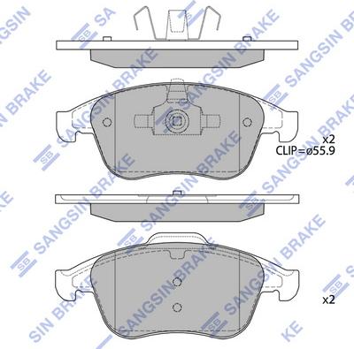 Hi-Q SP4418 - Kit de plaquettes de frein, frein à disque cwaw.fr