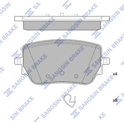 Hi-Q SP4439 - Kit de plaquettes de frein, frein à disque cwaw.fr