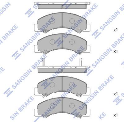 Hi-Q SP4421 - Kit de plaquettes de frein, frein à disque cwaw.fr