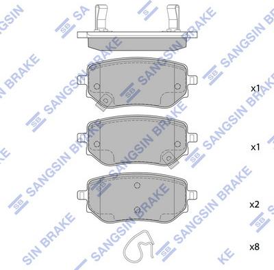 Hi-Q SP4554 - Kit de plaquettes de frein, frein à disque cwaw.fr