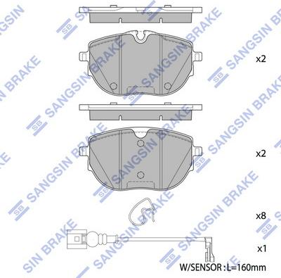 Hi-Q SP4553 - Kit de plaquettes de frein, frein à disque cwaw.fr