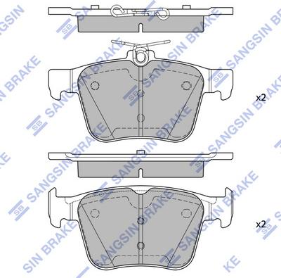 Hi-Q SP4521 - Kit de plaquettes de frein, frein à disque cwaw.fr