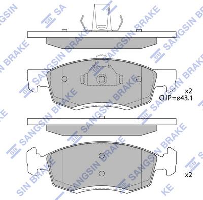 Hi-Q SP4099 - Kit de plaquettes de frein, frein à disque cwaw.fr