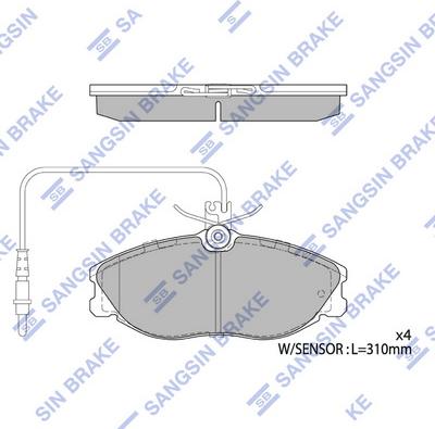 Hi-Q SP4045 - Kit de plaquettes de frein, frein à disque cwaw.fr