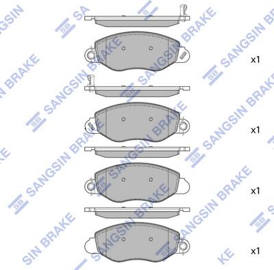 Hi-Q SP4042 - Kit de plaquettes de frein, frein à disque cwaw.fr