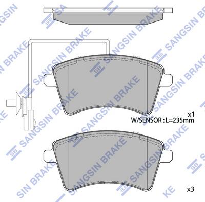 Hi-Q SP4059A - Kit de plaquettes de frein, frein à disque cwaw.fr