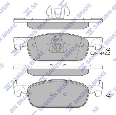 Hi-Q SP4054 - Kit de plaquettes de frein, frein à disque cwaw.fr