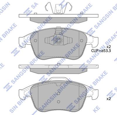 Hi-Q SP4055 - Kit de plaquettes de frein, frein à disque cwaw.fr