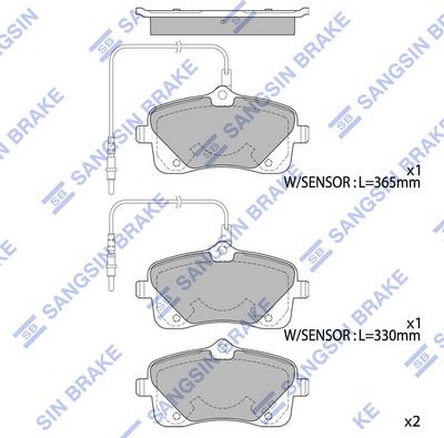 Hi-Q SP4052 - Kit de plaquettes de frein, frein à disque cwaw.fr