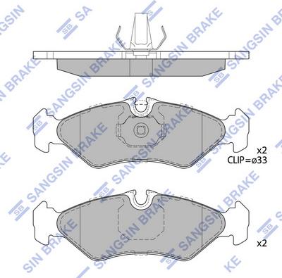 Hi-Q SP4084 - Kit de plaquettes de frein, frein à disque cwaw.fr