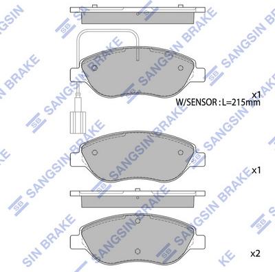 Hi-Q SP4083 - Kit de plaquettes de frein, frein à disque cwaw.fr