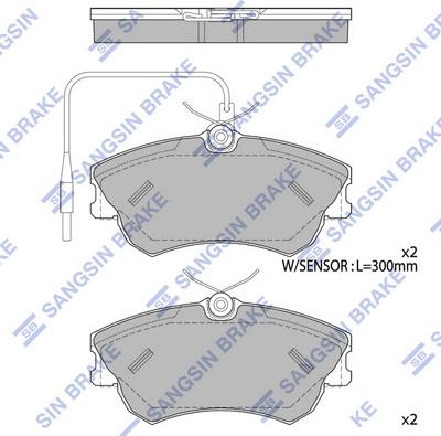 Hi-Q SP4034 - Kit de plaquettes de frein, frein à disque cwaw.fr