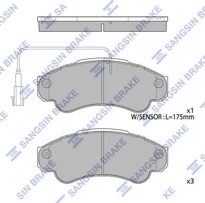 Hi-Q SP4033 - Kit de plaquettes de frein, frein à disque cwaw.fr