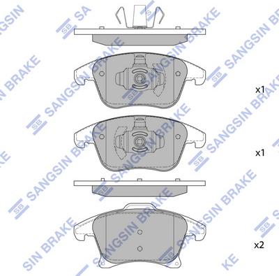 Hi-Q SP4021 - Kit de plaquettes de frein, frein à disque cwaw.fr