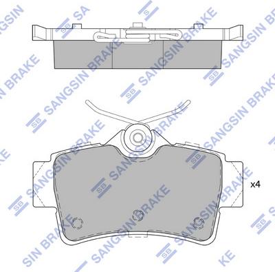 Hi-Q SP4075 - Kit de plaquettes de frein, frein à disque cwaw.fr