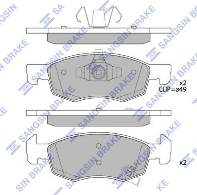 Hi-Q SP4195 - Kit de plaquettes de frein, frein à disque cwaw.fr