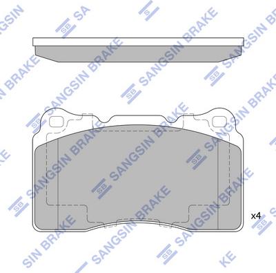 Hi-Q SP4145A - Kit de plaquettes de frein, frein à disque cwaw.fr