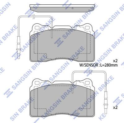 Hi-Q SP4145 - Kit de plaquettes de frein, frein à disque cwaw.fr