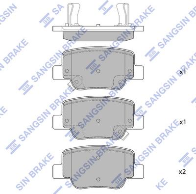 Hi-Q SP4142 - Kit de plaquettes de frein, frein à disque cwaw.fr