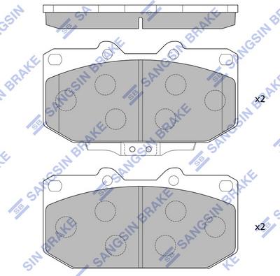 Hi-Q SP4156 - Kit de plaquettes de frein, frein à disque cwaw.fr