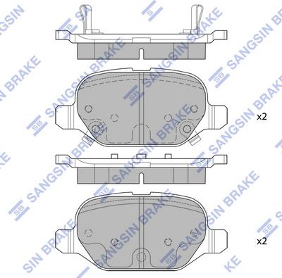 Hi-Q SP4151 - Kit de plaquettes de frein, frein à disque cwaw.fr