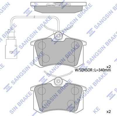 Hi-Q SP4107 - Kit de plaquettes de frein, frein à disque cwaw.fr