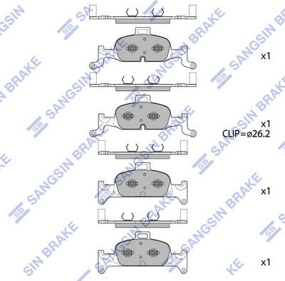 Hi-Q SP4111 - Kit de plaquettes de frein, frein à disque cwaw.fr