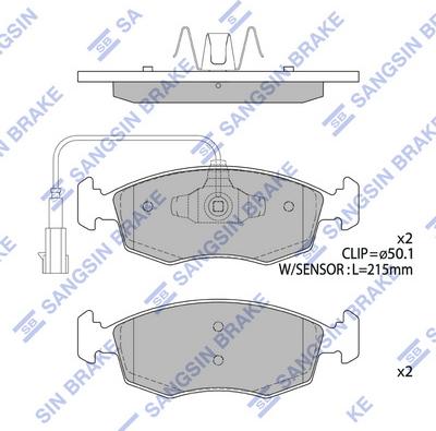 Hi-Q SP4189 - Kit de plaquettes de frein, frein à disque cwaw.fr