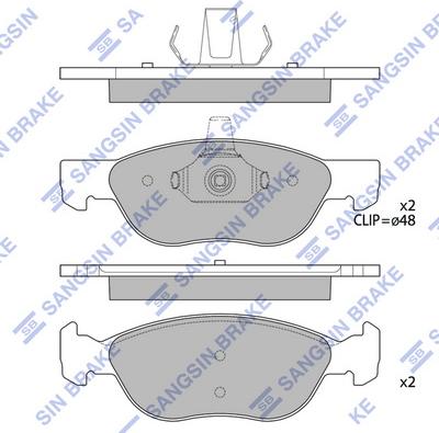 Hi-Q SP4185 - Kit de plaquettes de frein, frein à disque cwaw.fr