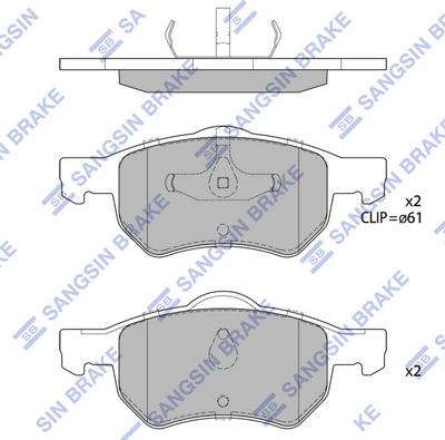 Hi-Q SP4183 - Kit de plaquettes de frein, frein à disque cwaw.fr