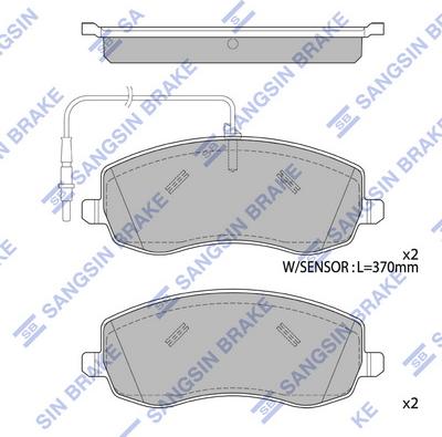 Hi-Q SP4187 - Kit de plaquettes de frein, frein à disque cwaw.fr