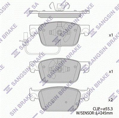 Hi-Q SP4134 - Kit de plaquettes de frein, frein à disque cwaw.fr