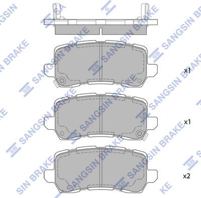 Hi-Q SP4135 - Kit de plaquettes de frein, frein à disque cwaw.fr