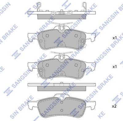 Hi-Q SP4133 - Kit de plaquettes de frein, frein à disque cwaw.fr