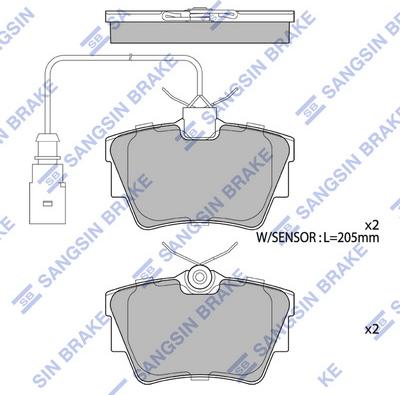 Hi-Q SP4173 - Kit de plaquettes de frein, frein à disque cwaw.fr