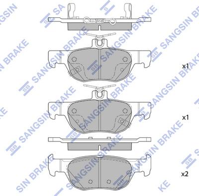 Hi-Q SP4382 - Kit de plaquettes de frein, frein à disque cwaw.fr