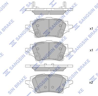 Hi-Q SP4339 - Kit de plaquettes de frein, frein à disque cwaw.fr