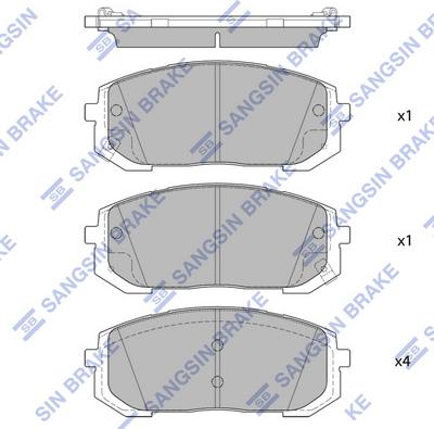 Hi-Q SP4334 - Kit de plaquettes de frein, frein à disque cwaw.fr