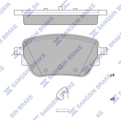 Hi-Q SP4337 - Kit de plaquettes de frein, frein à disque cwaw.fr