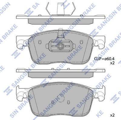 Hi-Q SP4370 - Kit de plaquettes de frein, frein à disque cwaw.fr