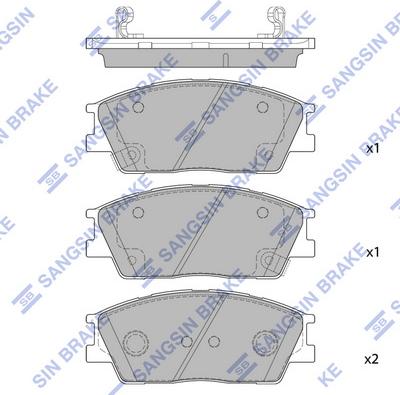 Hi-Q SP4372 - Kit de plaquettes de frein, frein à disque cwaw.fr