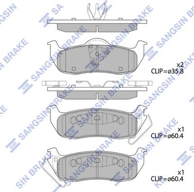 Hi-Q SP4244 - Kit de plaquettes de frein, frein à disque cwaw.fr