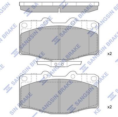 Hi-Q SP4245 - Kit de plaquettes de frein, frein à disque cwaw.fr