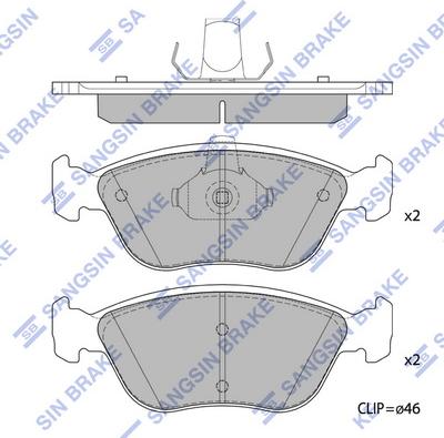 Hi-Q SP4256 - Kit de plaquettes de frein, frein à disque cwaw.fr