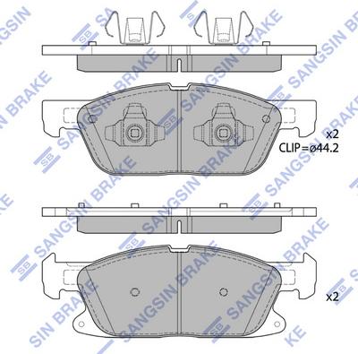 Hi-Q SP4251A - Kit de plaquettes de frein, frein à disque cwaw.fr