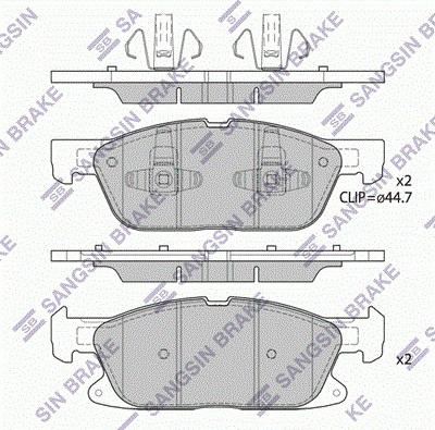 Hi-Q SP4251 - Kit de plaquettes de frein, frein à disque cwaw.fr