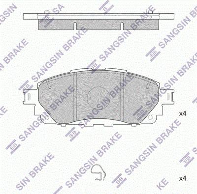 Hi-Q SP4264 - Kit de plaquettes de frein, frein à disque cwaw.fr